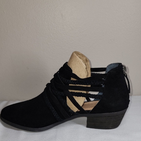 Caslon Black Suede Cutout Ankle Booties - Picture 4 of 9